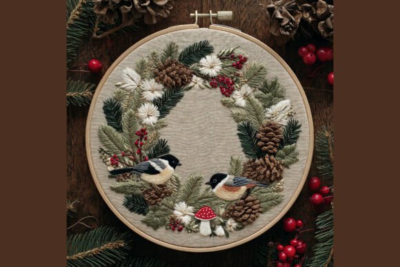 Christmas Woodland Wreath Embroidery 19 Review
