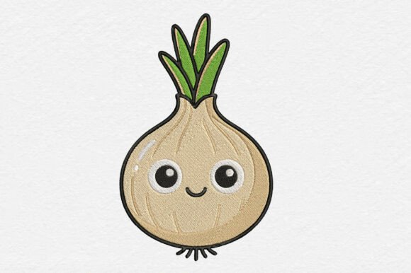 Cute Onion Embroidery Design Review for Merch