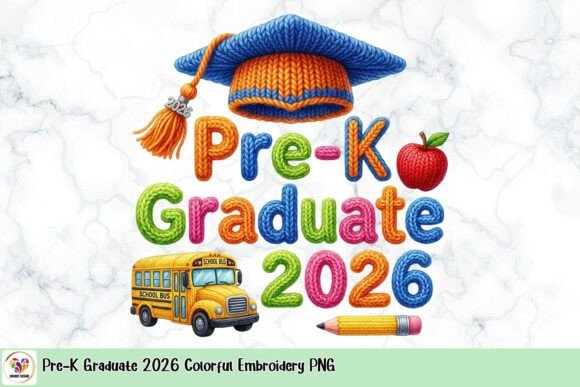 Pre-K Graduate 2026 Colorful Embroidery PNG Review