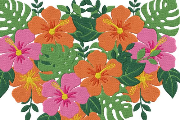 Tropical Hibiscus Floral Embroidery Design Review
