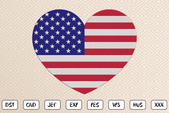 USA Heart Embroidery Design Review for Gifts
